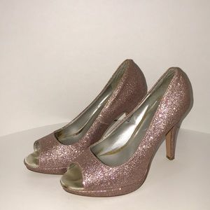 Maurices pink sparkling heels
